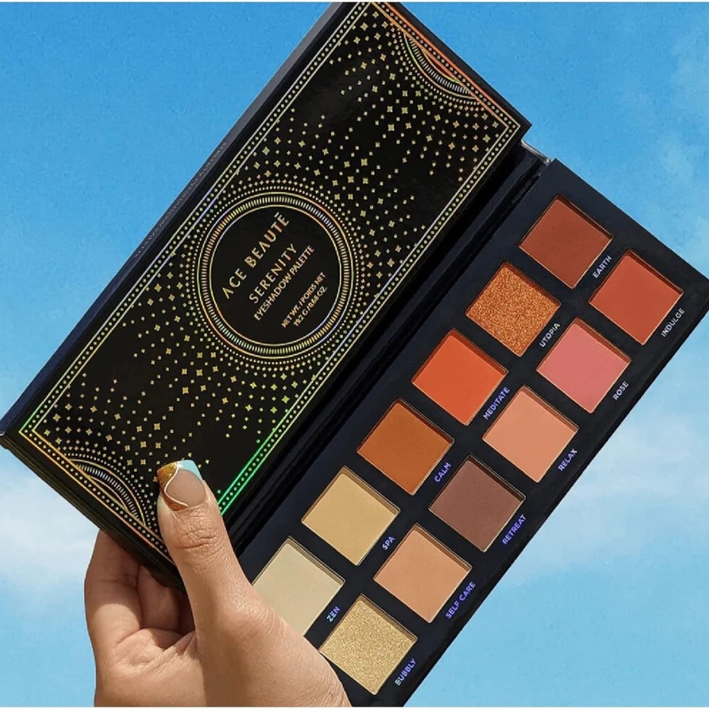 NIB Ace Beaute Serenity Eyeshadow Palette - Warm Tones